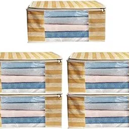 Garment Cover Non-Woven 90 GSM with Transparent Window & Double Metal Zipper – Pack of 5 | Dustproof Clothes Storage Bag for Sarees, Suits, Jackets, Shirts SCXLRL1582493517524148524724-picture-11