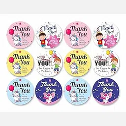 Clickedin Multi Designs 96 Pieces Thank You Stickers and Thank U Seal Tag for Envelope,Gift Box and Order Packaging (Size - 1.5 Inch)-image-17