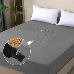 SEM B GRA 100% Waterproof Terry Cotton Mattress Protector | Breathable and Hypoallergenic Ultra Soft Fitted Bed Protector 78x30 Inch - Single with 6 Inch Drop,Gray-picture-11