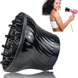 Collapsible Hair Diffuser Attachment for Hair Dryer Travel - Salon Grade Tool,Lightweight Foldable Portable Travel Folding Design Fit Most of Blow Dryers-Black-picture-38