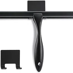 NETANY Shower Squeegee, 10-Inch Matte Black Squeegee, All-Purpose Stainless Steel Squeegee for Bathroom, Shower Doors, Mirrors, Tiles and Car Windows - 100% Streak Free (2D-RS10HEI)-picture-58