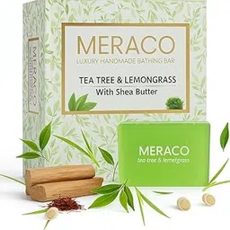 MERACO Handmade Luxury Teatree & Lemongrass Organic Bath Soap |(Pack of 1X100 Gram) Zesty Detox, Deep Cleansing, Chemical Free, Oil Control Body Soap Bar | for Men & Women at Ghar , All Skin Types | Magic Scent-picture-39