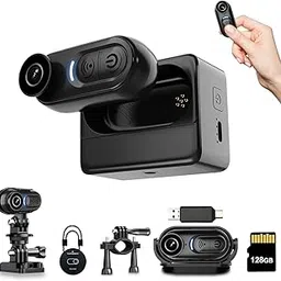 4K Mini Body Camera 128GB, Thumb Size Action Body Cam, Wearable Sports Cameras,Hands-Free POV Recording, Helmet Mount, Magnetic Sport DV for Bike Cycling,for Vlogging Pet Walk Swim-picture-22