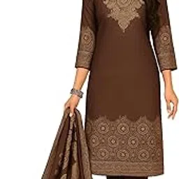 shempire Spun Wool Digital Printed Pashmina Salwar suit for Women with Shawl for Winter wear (UMMID10134_winter unstitched suit women_Choclate Brown)-picture-28