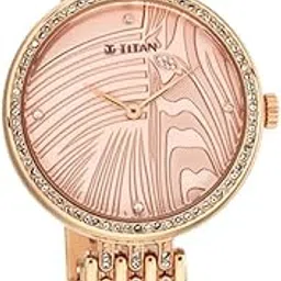 titan Animalia Quartz Analog Rose Gold Dial Rose Gold Stainless Steel Strap Watch for Women - NT95129WM01-picture-26