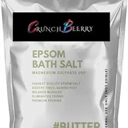 CRUNCH BEERRY BATH EPSOM SALT For Muscle Relief, Relieves Aches Pain,Bath salt for Relaxation,Refreshing Body,Joint Soreness and Tired Muscles,No Color Added 1000gm (BATH SALT_BUTTERSCOTHCH_1 Kg.)-picture-57