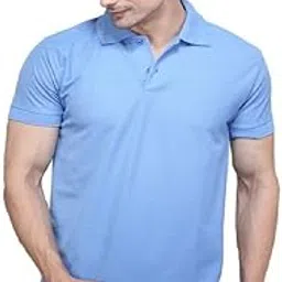 Men's Polo T-Shirt Sky Blue Color-picture-33
