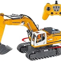 Bhavenu 2.4GHz Remote Control Excavator Toys for Boys,11 Channel RC Excavator Construction Toys with Metal Shovel & Light,Simulated Smoke,Christmas Birthday Gift Toy for Boys 3-12 Year Old Kids-picture-30