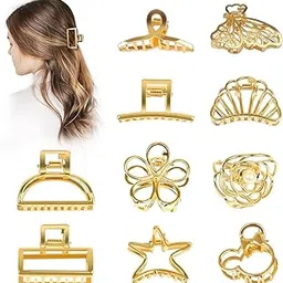 6 pcs Small Gold Hair Clips, Metal Hair Claw Clips for Women Thick Thin Hair, Non-Slip Hair Clips for Women and Girls, Strong Hold Hair Accessories-image-31