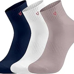 Cotton Blend Socks for Mens & Womens, Ankle Length Fit, Athletic Odour Free with Arch Support Sports Running wear Unisex Free Size (Packs of 3 & 6)-image-70