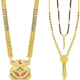 sukkhi Marvellous Gold Plated Mangalsutra Pendant Combo for Women (CBMP100873)-picture-36