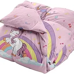 POLKA TOTS Cartoon Printed Comforter Baby Blanket and 2 Way Design Reversible Quilt for 0 to 7 Years Kids (Unicorn)-image-22