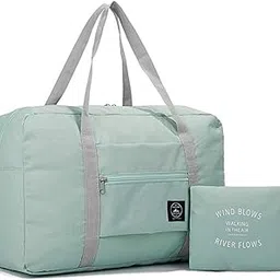 yukaban YUKABANFoldable Travel Duffel Bag Luggage Sports Gym Water Resistant Oxford (Blue)-picture-18