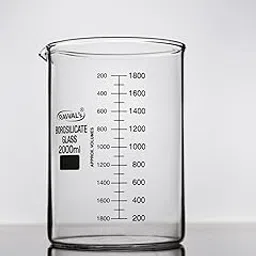 RAWAL'S Borosilicate Glass Beaker Heat-Resistant Glassware | Durable and Safe | Crystal Clear Borosilicate Glass (2000ML)-image-47