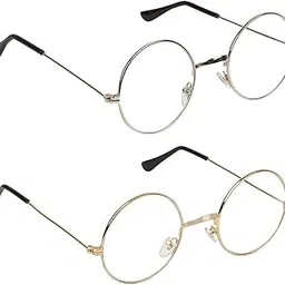 dervin Round Fully Metal Combo Transparent spectacle frame sunglasses for mens and womens-picture-51