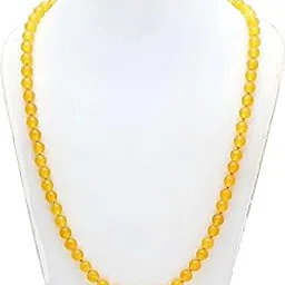 ishaSpirituals Unisex Yellow Agate Mala Certified Yellow Agate Hakik Mala 108+1 Beads, Bead Size 7Mm-picture-15