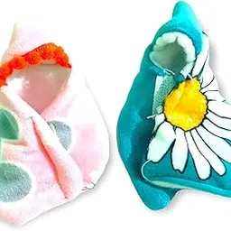 Fur Laddu Gopal Ponchu � Set of 2 Woolen Hoodie for Bal Gopal and Radha Krishna Idol in Soft Velvet Fabric Winter Dress for Thakur JI[ Multicolor ]-picture-32