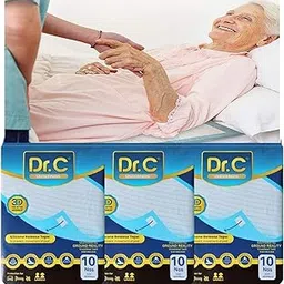 DR C Underpad 60X90 Large Size for Baby Adults, Elders, Patients Bed. Leak Proof with 4 Anti Slip Tape, Superior Absorbency 3D Core Technology, Urine Incontinence Under Pads 1 Pack of 10 Sheets-picture-20
