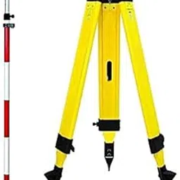 Tripod Stand Wooden For Total Station, Auto Level and Theodolite Wooden Tripod Stand With Aluminum Prism Pole-picture-11