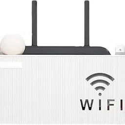 PDKREIN Wall Mounted WiFi Router Storage Box – Modern Cable Organizer & Set-Top Box Shelf | Decorative Acrylic Cover with Ventilation Holes | Space-Saving Solution for Home & Office-image-85