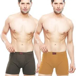 skipper Men's Cotton Trunk - Inner Elastic Classic Long Trunk - Grey Beige - Pack of 2-picture-29