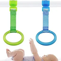 SNOWIE SOFT® Baby Pull Up Ring for Crib Standing Assistant Ring Crib Gym Ring for Motor Skills Developing Crib Pull Ring for Toddler Walking Training Tool for Baby 6-18 Months, 2Pcs-image-23