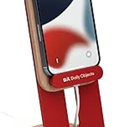 DailyObjects Mount Adjustable Phone Stand (Red) Multi Viewing Angle for Mobile/Tablet | Portable Adjustable Holder Compatible with iPhone Android Smartphones | Perfect for Bed Office etc image 1