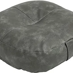 Round Floor Pillow Decorative Ottoman Pouf for Balcony Adults Indoor Outdoor Gray-image-49