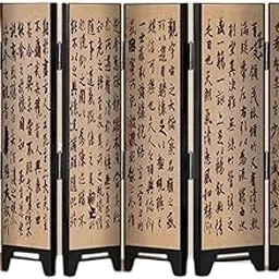Merishopp Mini Chinese Folding Screen Desktop Decoration 3.9x8.6inch for Oriental Gift Style A-picture-21