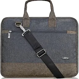 lorem Grey & Khaki Faux Leather 10L Laptop Messenger Bag for Men & Women BG35-UFBG-picture-41