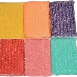MAHARAJA Multipurpose Foam Pad Sponge Scourer Kitchen Scrubber Suitable for Dish/Utensils/Tiles, Wash Basin Non Scratch Cleaner(Multicolour) (26 x 24, 6)-picture-61
