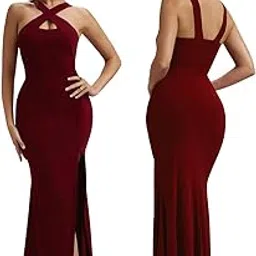 clafoutis Women Asymmetric Neck Bodycon Dress-picture-50