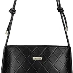 fastrack Quilt Knot Shoulder Bag with Chic Knotted Strap Detail and Secure Zip Closure - Trendy Quilted Hobo Bag for Everyday Style image 1