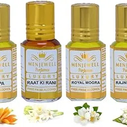 Royal Mogra, Raat Ki Rani, Rajnigandha & Champa Perfume Floral Attar, 6 Ml (Pack Of 4)-image-10