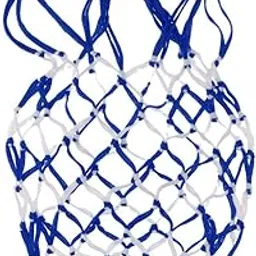 CLUB BOLLYWOOD®Mesh Ball Bag Basketball Ball Carry Mesh Storage Net Bag Holder Blue White|Sporting Goods | Team Sports | Soccer |Other Soccer|1 Piece Ball Net-picture-12