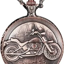 sooms Vintage Motorbike Long Chain Pocket Watch- Gift for Birthday, for Brother, Friend-picture-33