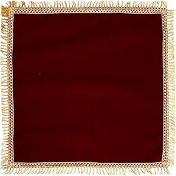 PRIYAKANT SAFAWALA Premium Plain Velvet Pooja Aasan for God Idol/Chowki/Temple/Home Mandir and Special Ganesh Chaturthi Festival All Gods Vastra Use It, (Pack of 2) [Size, 4X4 Inch, Maroon]-picture-62
