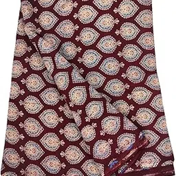 aanandi Ajrakh Print Cotton Fabric - Luxurious, Soft Cotton - Fashionable, Sustainable For DIY Clothing and Home Decor-picture-19