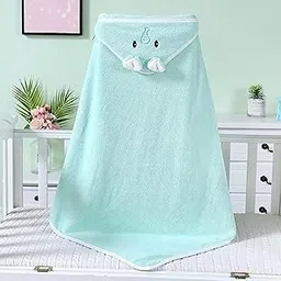 PAX PARROT Ultra-Soft Baby Hooded Towel – 100% Cotton, Hypoallergenic & Super Absorbent Bath Wrap for Newborns & Toddlers | 4 Characters Stickers for Baby– Cute Animal Design, (0-5Years)-image-90