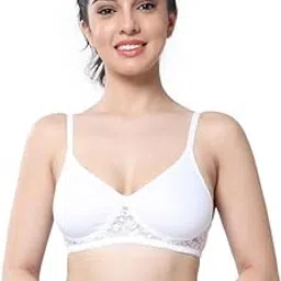 envie 1090 Laced Styling - Non-Padded Non-Wired 3/4th Coverage T-Shirt Bra for Womens- Adjustable Straps - Moulded Lace Bra-picture-55