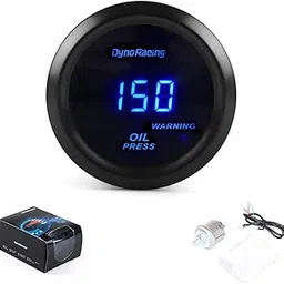 Dyno Racing2 52MM Oil Pressure Gauge Digital 0-150PSI Oil Press Gauge Blue led with Sensor Car Meter-picture-10