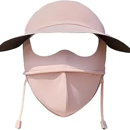 snappsy Face Mask with Brim Reusable Portable Face Covering for Beach Travel Outdoor pink-picture-20
