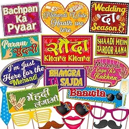 Wobbox Mehandi Props for Bride, Mehendi Ceremony Props, Mehandi Decoration Items for Marriage-FP1423-picture-55