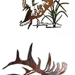 MYADDICTION 2X Silhouette Metal Garden Stake Animal Yard Decor for Outside Ornament-image-40
