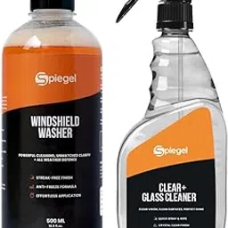 Spiegel Windshield Washer Fluid 500ml + Car Glass Cleaner Spray 500ml | Streak-Free Shine | Removes Bugs, Grime & Oily Residue | All Weather Formula for Crystal Clear Visibility | Car Care Combo Pack-image-42