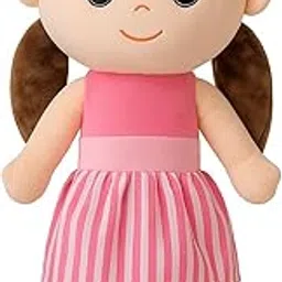 Soft Plush Chinkey Doll Toy for Baby Girls – Cute Stuffed Doll with red Dress & Hairband for Kids Height Approx 50 cm Teddy (Dark Pink)-image-38