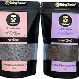 Being Bania Ker Sangri Dry Combo, (200gms + 150gms) | Ready to Cook | with Recipe | Marwadi Rajasthani Sabji | Panchkutta | Dry Vegetables | Kair Sangari | Premium and Traditional |-picture-10