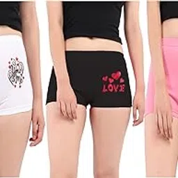Casual Women Boyshorts Panties Combo/Boyshorts Panties for Women/Underwear for Womens(XL) (W,P,BK(XL)_bz)-image-83
