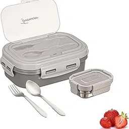 Trueware Picaso Jr. Insulated Inner Steel Thermoware BPA Free, Airtight, Food Grade, 2 Containers Lunch Box 750 ML | for School, Kids, Boy & Girl | Hot Lunch Box-image-49