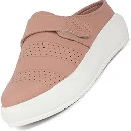Women Perforated Height Enhancer Adjustable Strap Back Open Mules | Comfort Slip On Shoes | Casual Shoes with Memory Cushioned Insole-image-99
